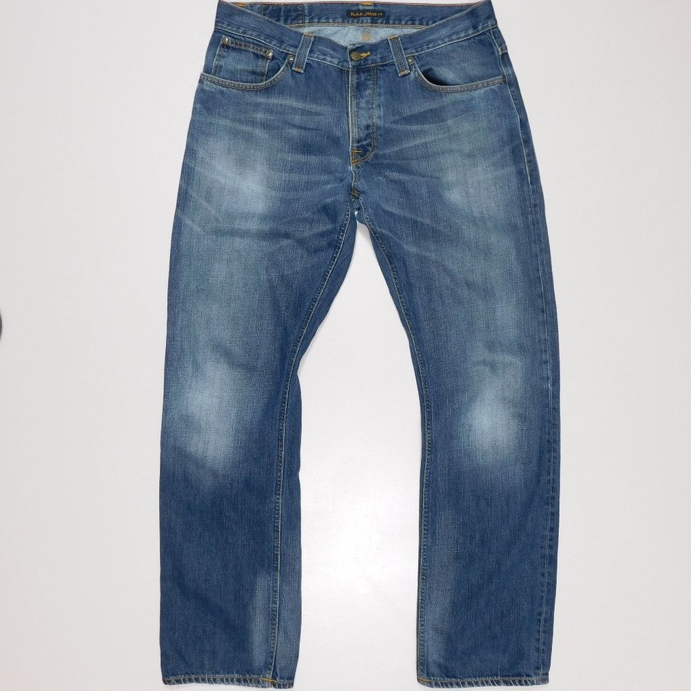 Nudie Jeans Slim Straight Blue Denim Jeans